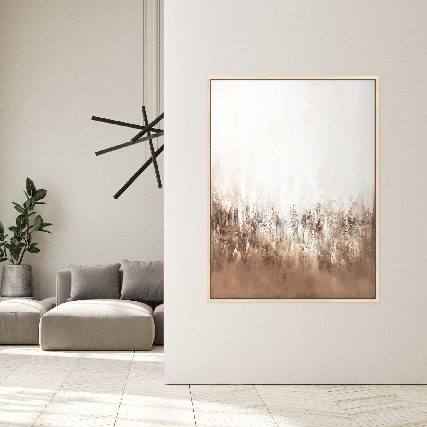 Landa Portrait Framed Printed Canvas