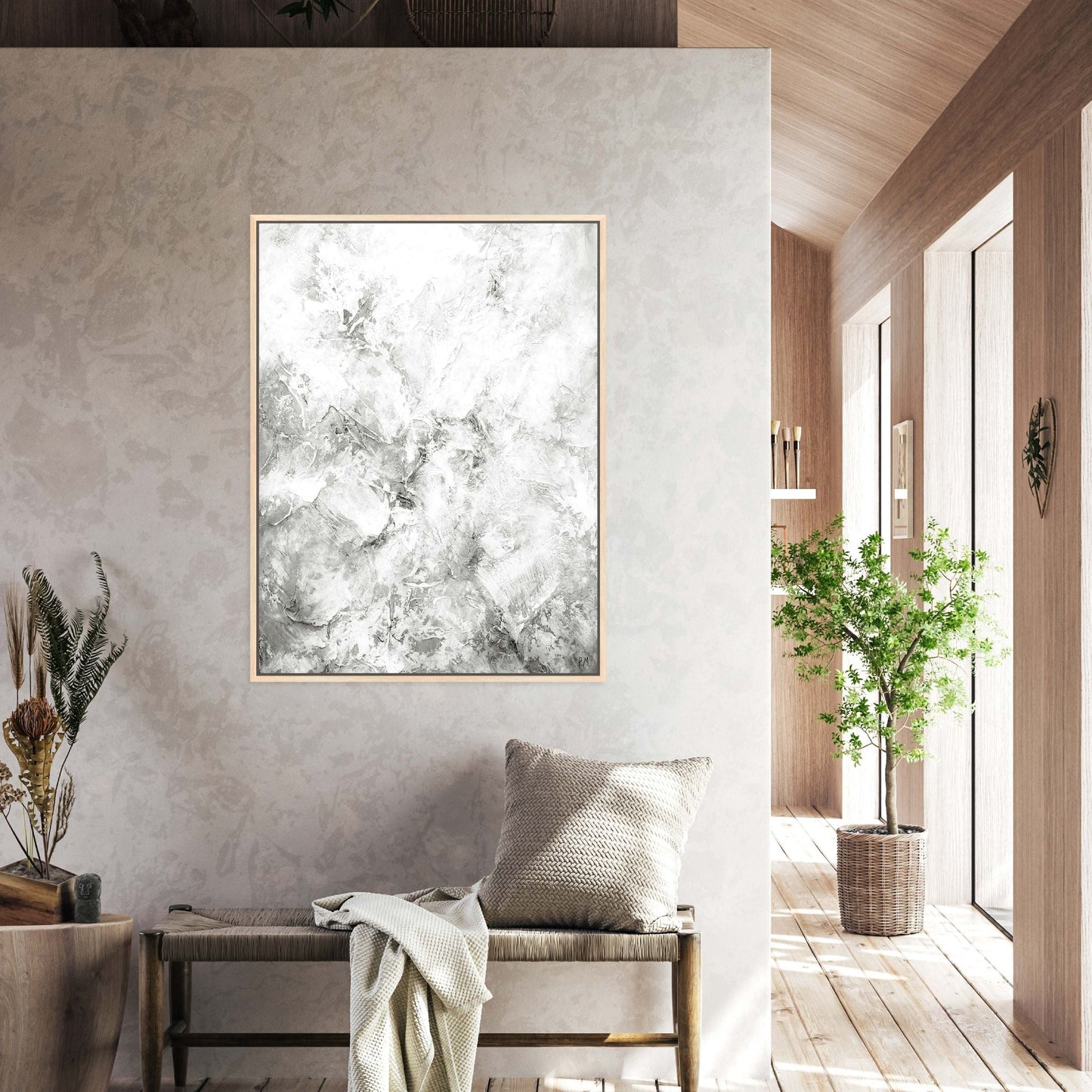 Luna Portrait Framed Printed Canvas