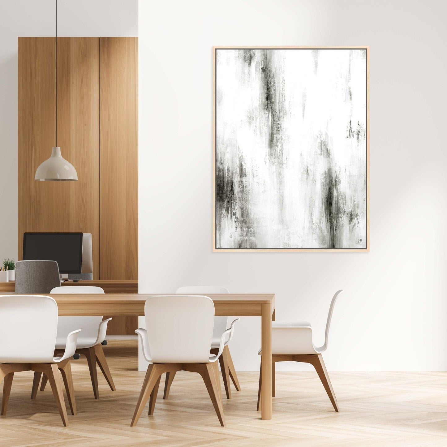 Manhattan I Portrait Framed Printed Canvas