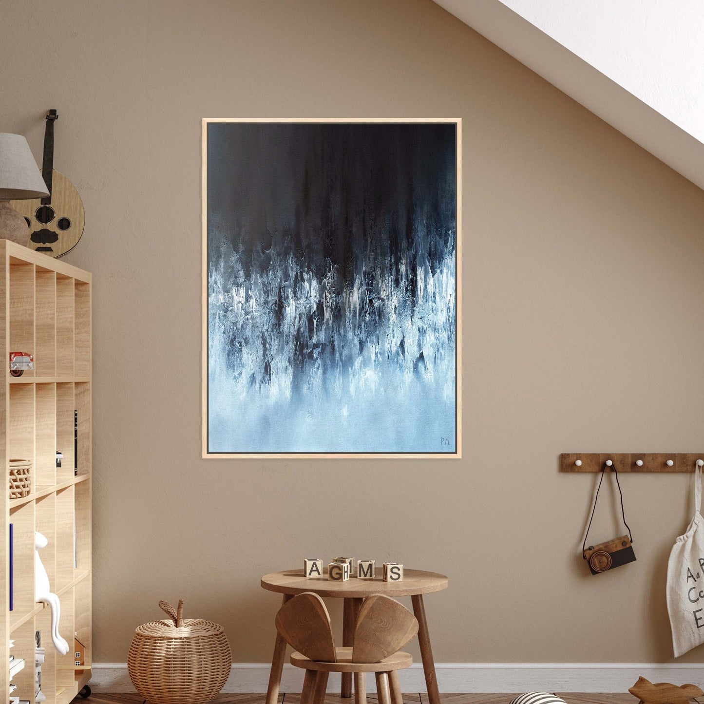 Pisces Portrait Framed Printed Canvas