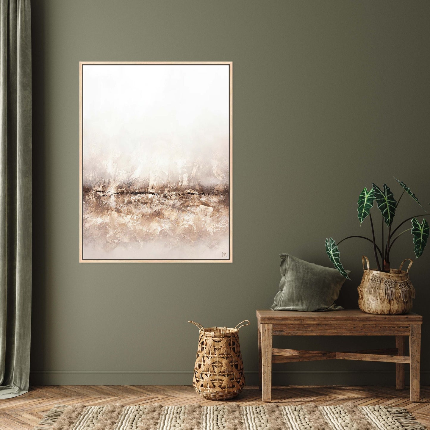 Terres Portrait Framed Printed Canvas