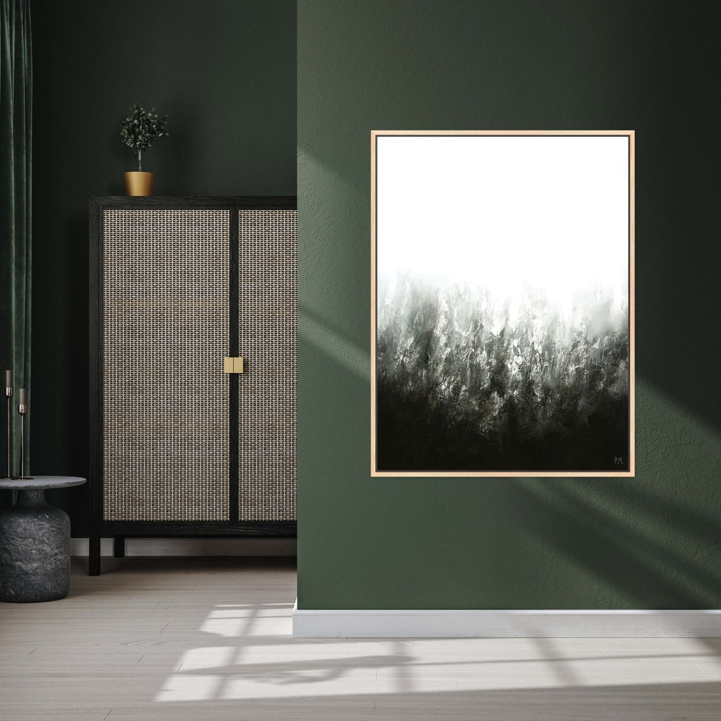 Transition Portrait Framed Printed Canvas