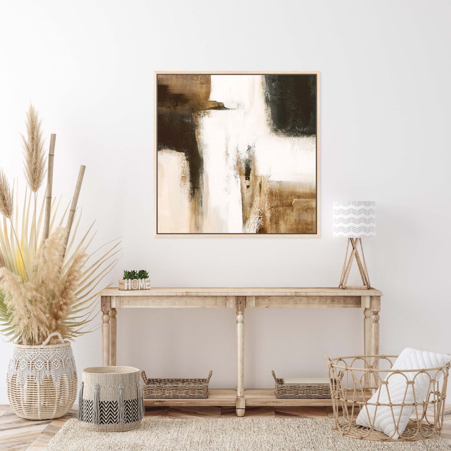 Casa II Square Framed Printed Canvas