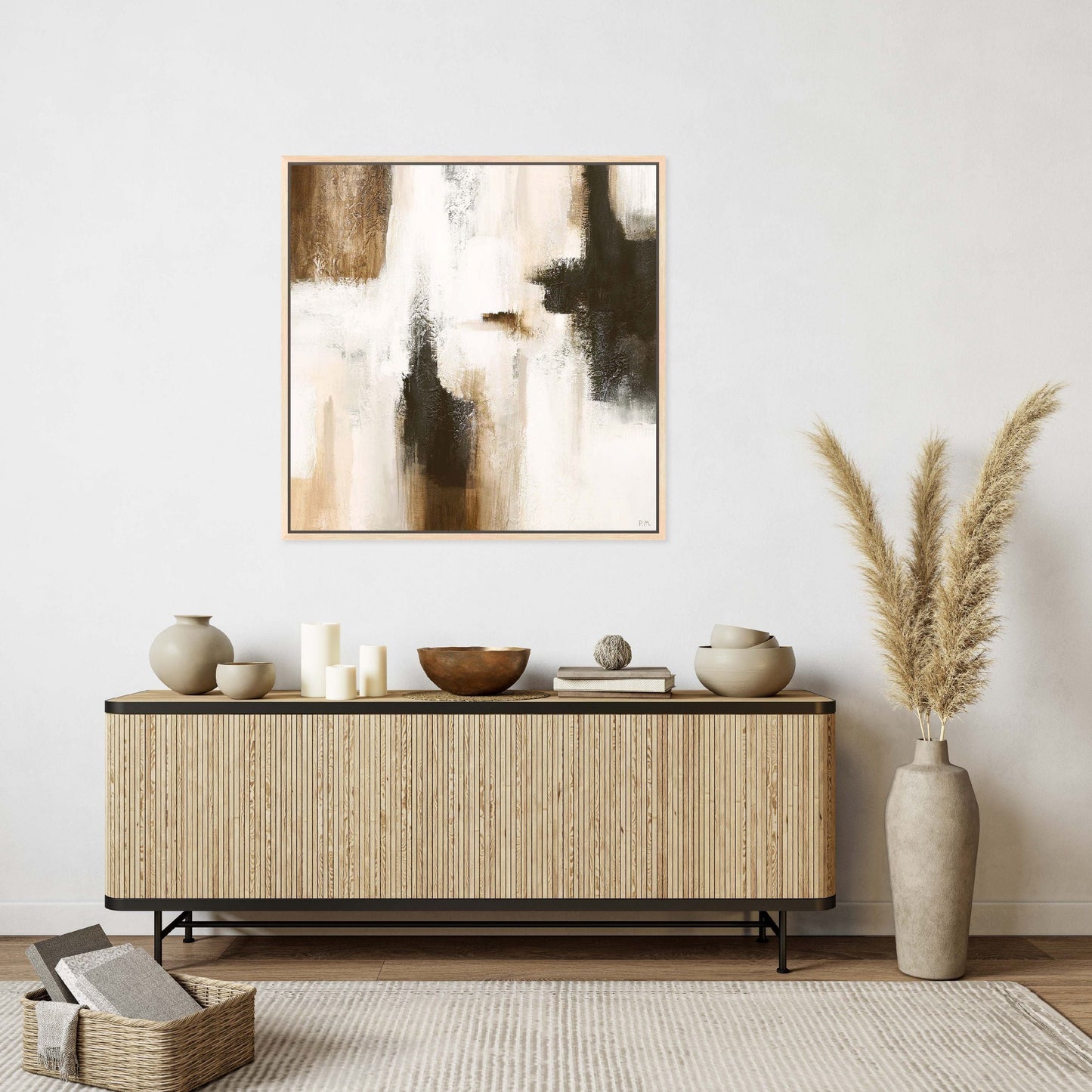 Casa I Square Framed Printed Canvas