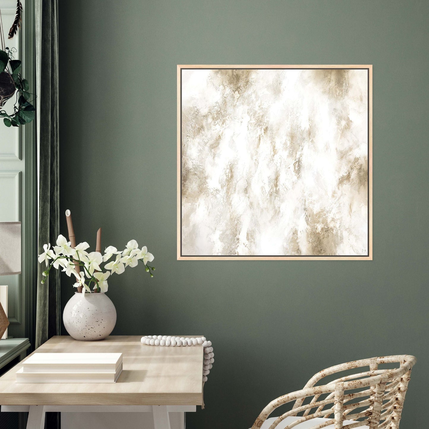 Core Square Framed Printed Canvas