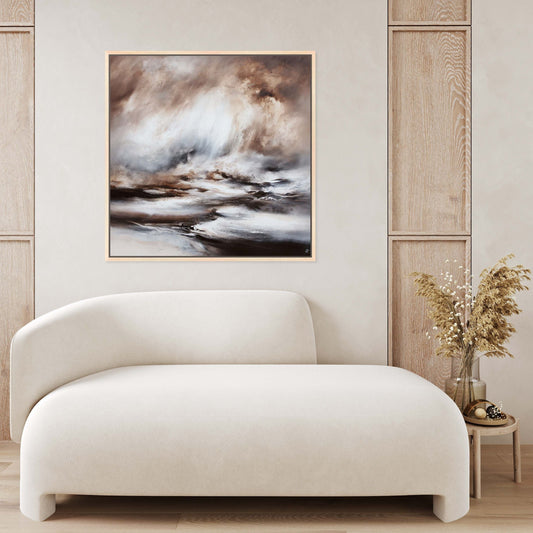 Elemental Square Framed Printed Canvas