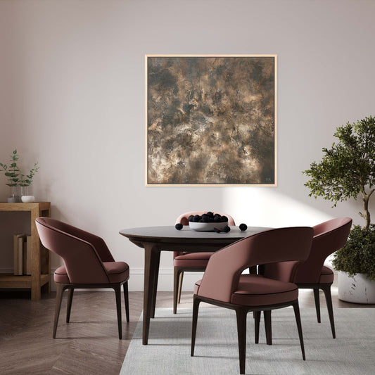 Fossil Square Framed Printed Canvas