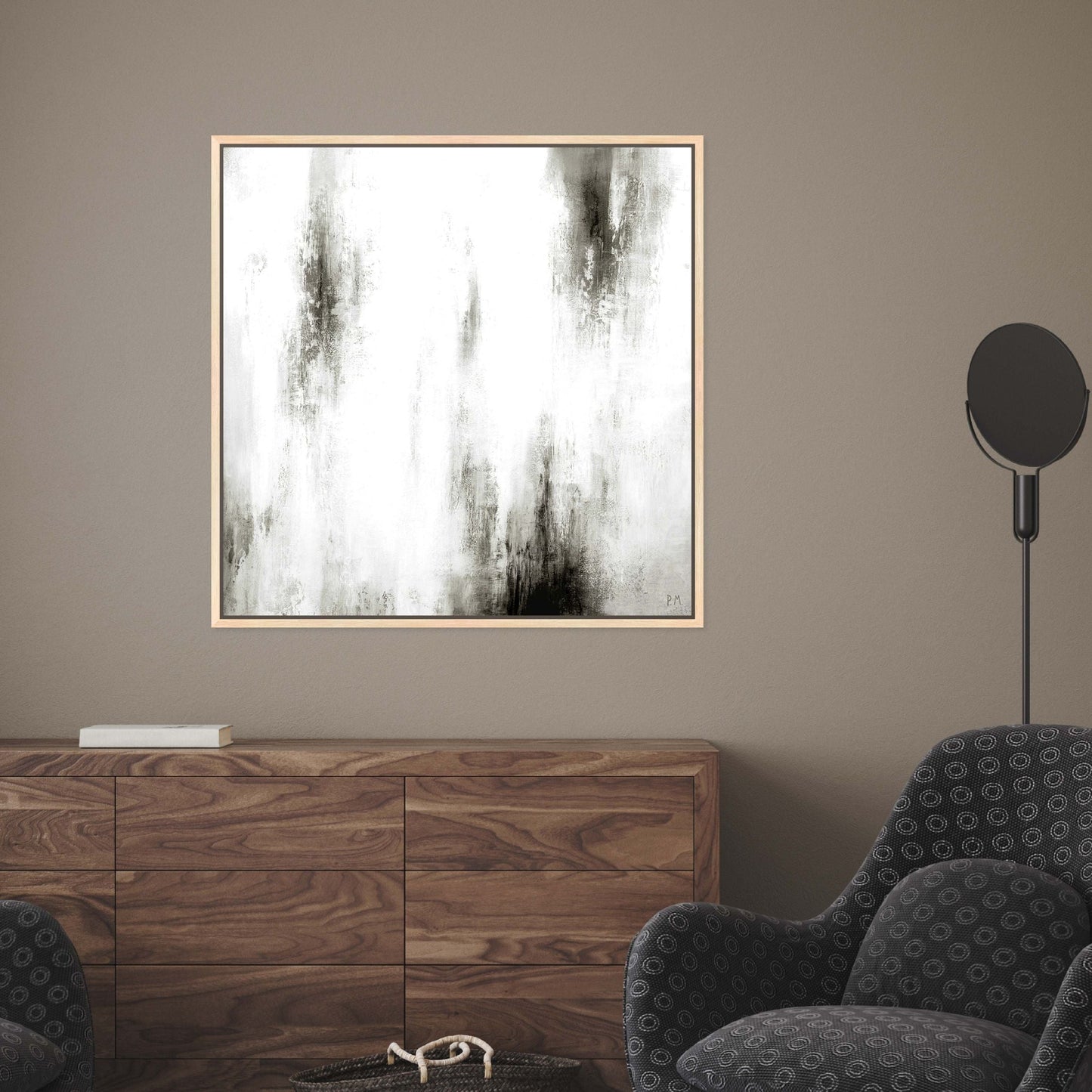 Manhattan II Square Framed Printed Canvas