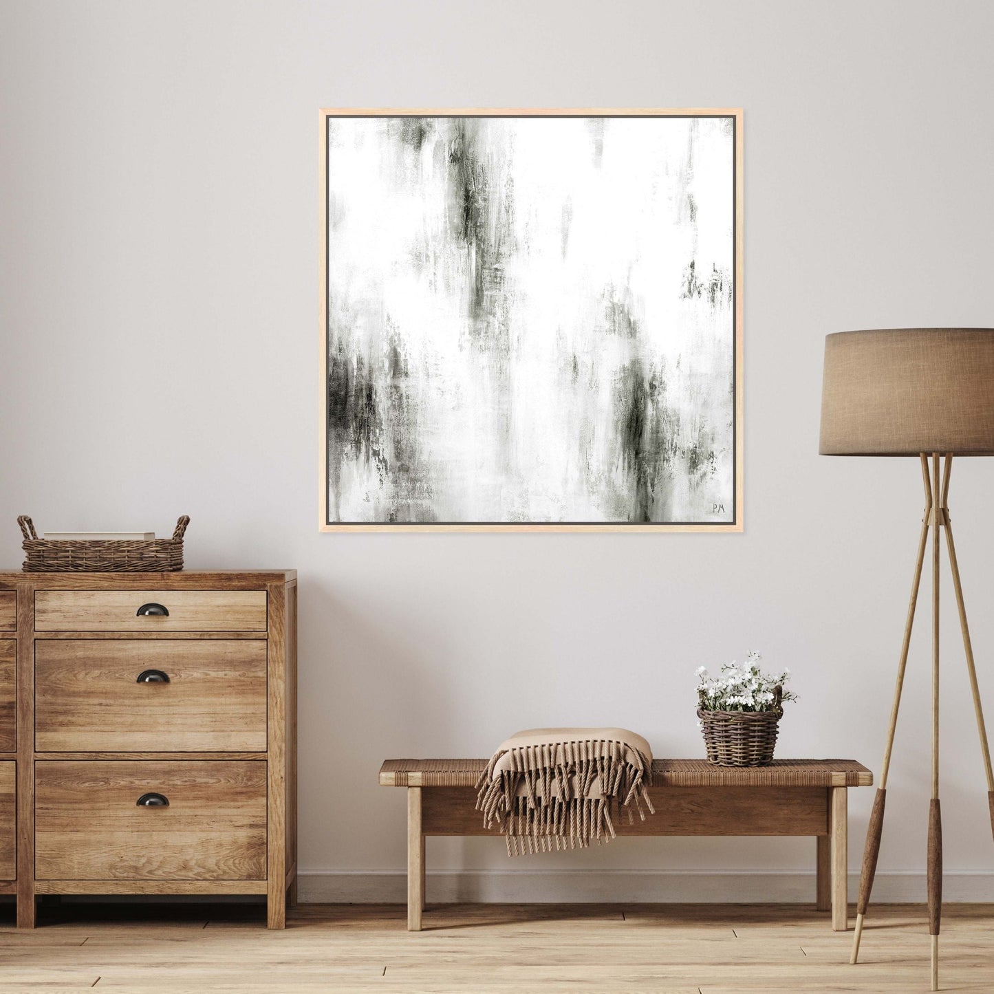 Manhattan I Square Framed Printed Canvas