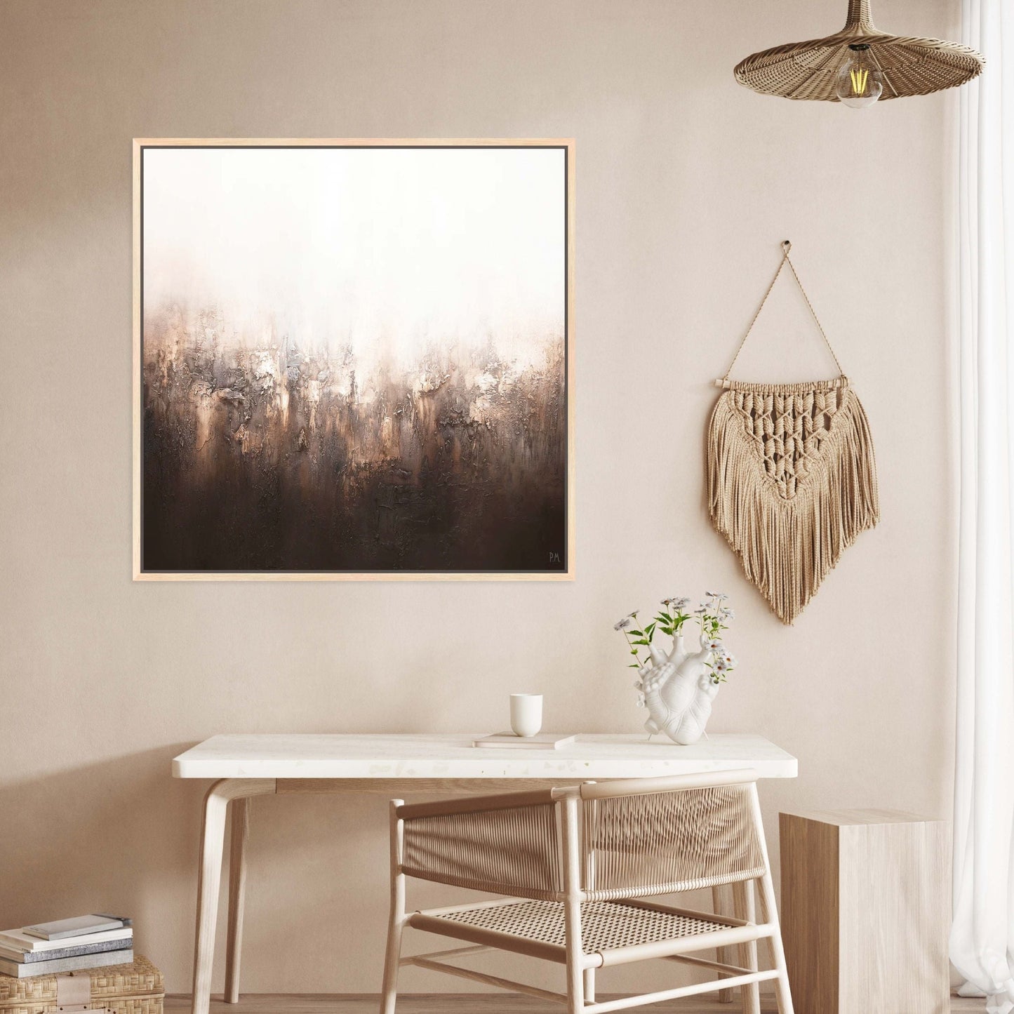 Rustica Square Framed Printed Canvas