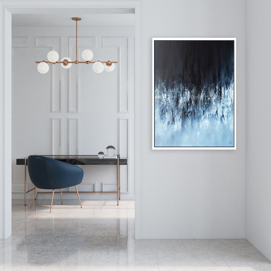 Pisces Portrait Framed Printed Canvas