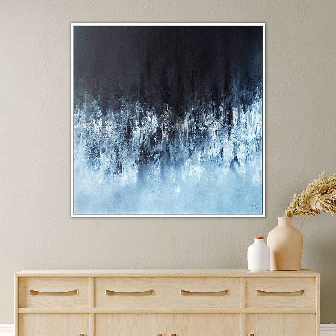 Pisces Square Framed Printed Canvas