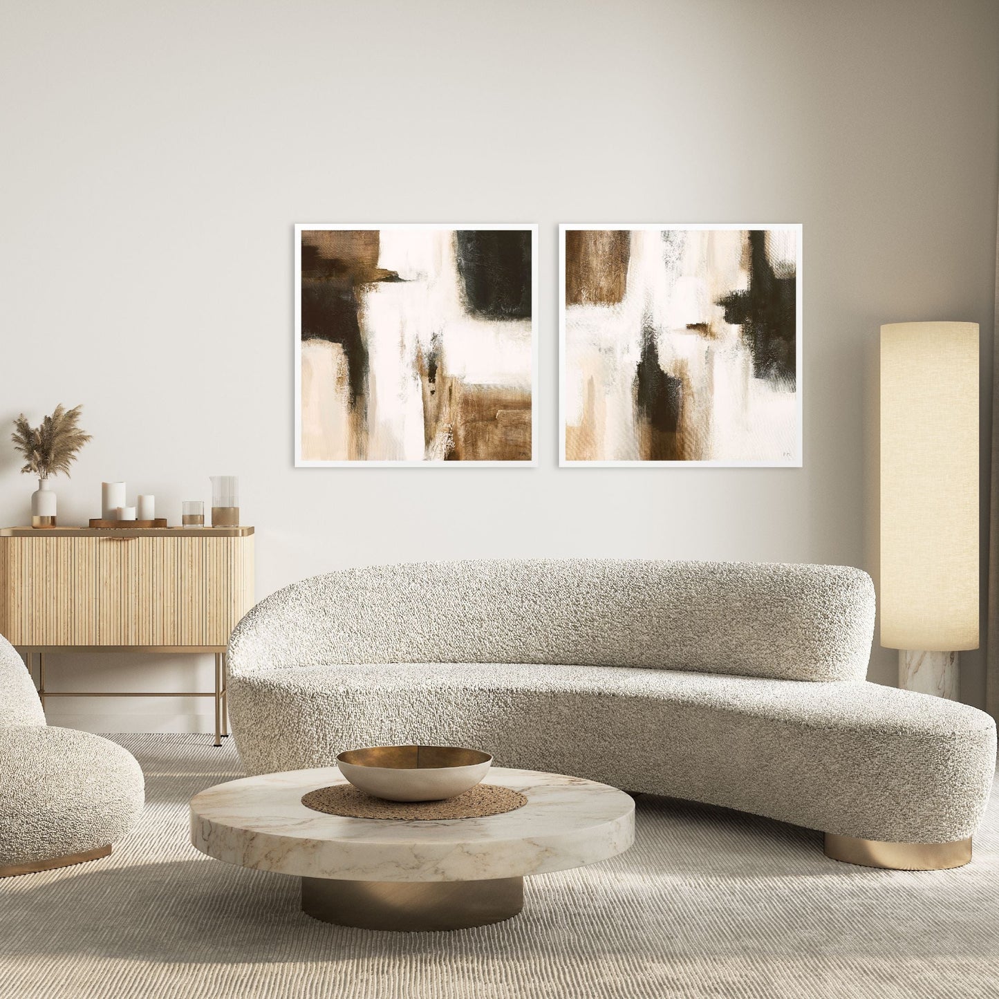 Casa I Square Framed Printed Canvas