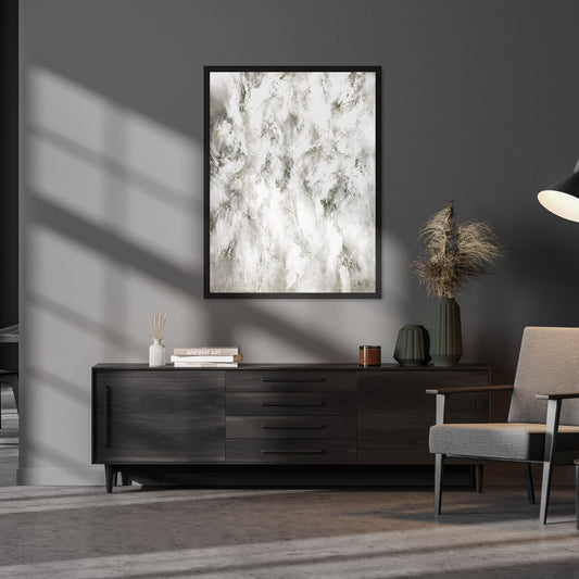 Fracture Portrait Framed Printed Canvas