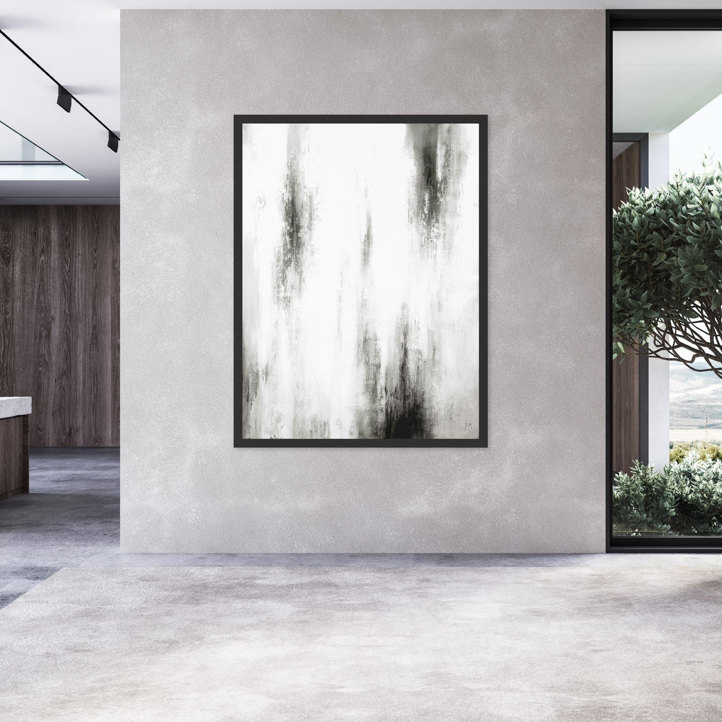 Manhattan II Portrait Framed Printed Canvas