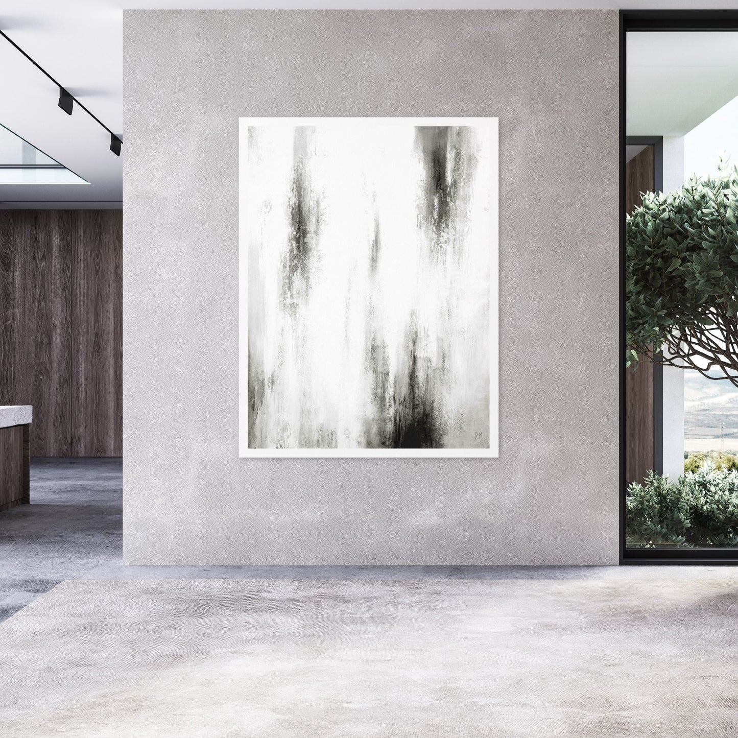 Manhattan II Portrait Framed Printed Canvas