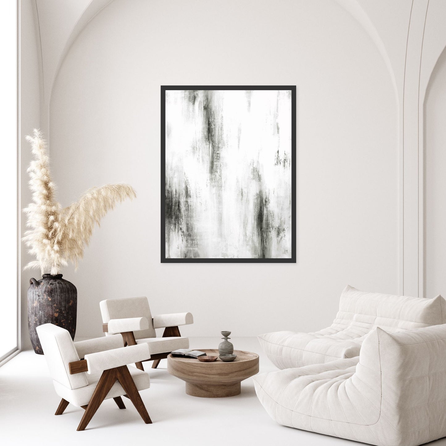 Manhattan I Portrait Framed Printed Canvas