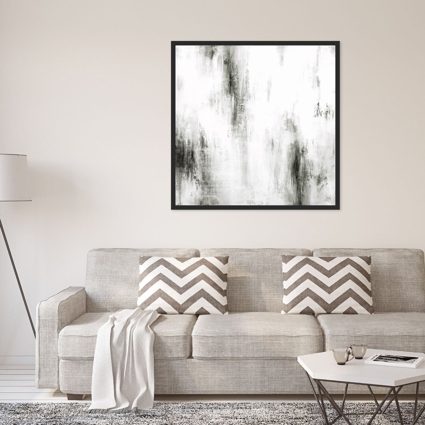 Manhattan I Square Framed Printed Canvas