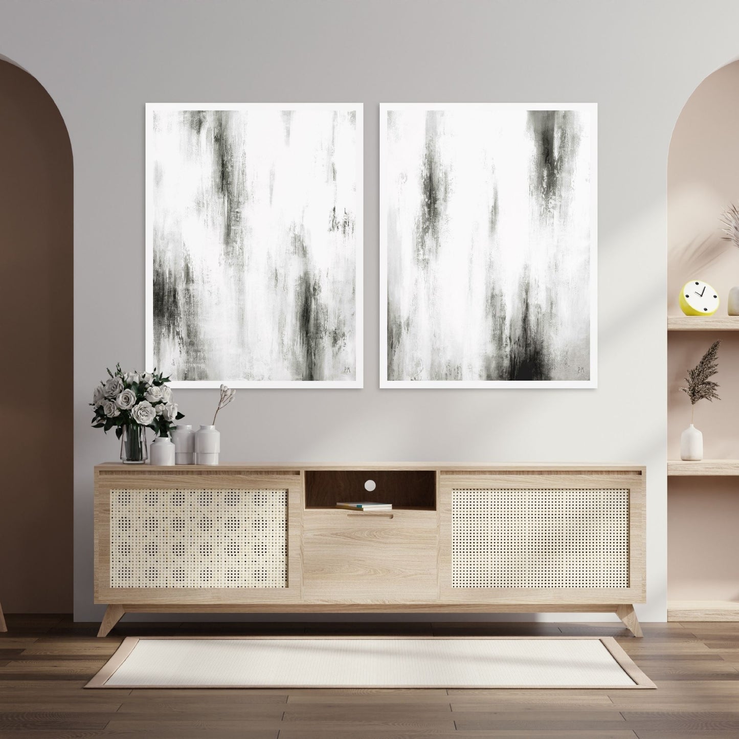 Manhattan II Portrait Framed Printed Canvas