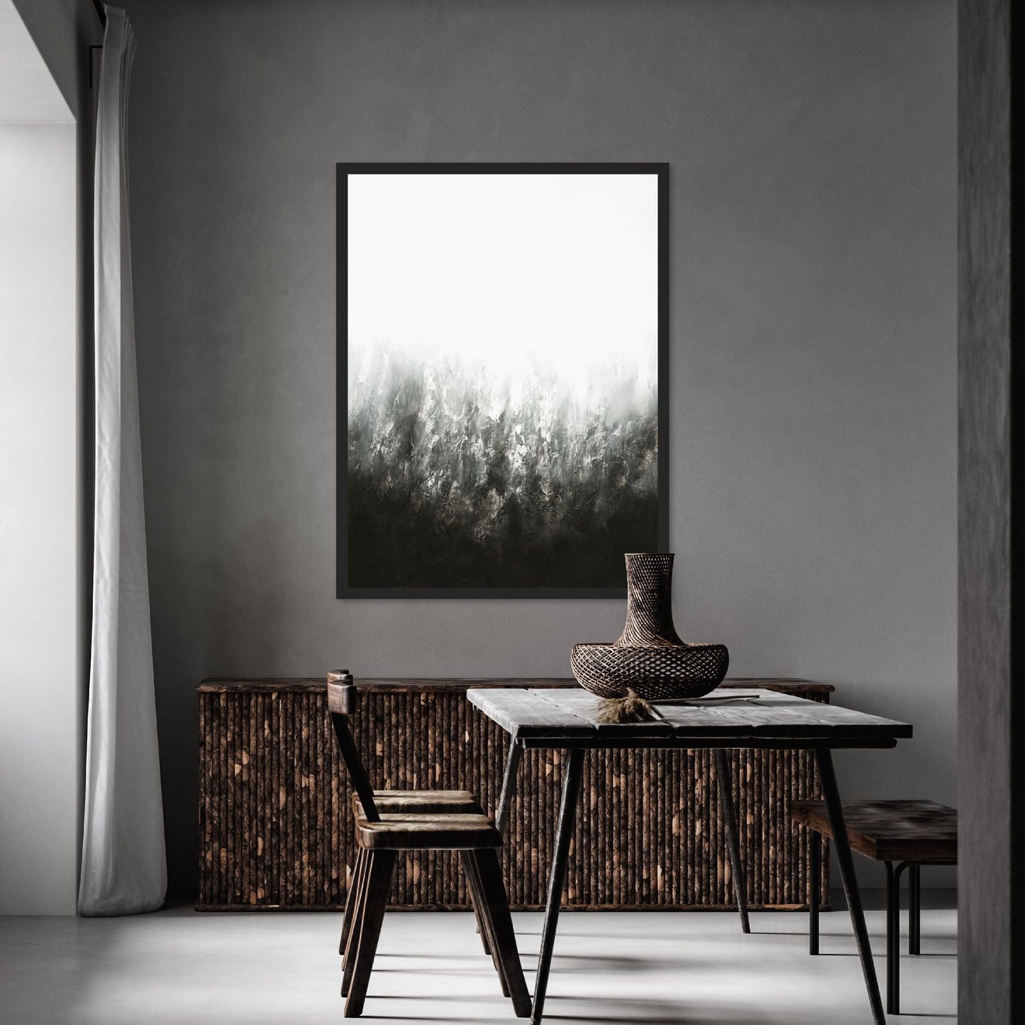 Transition Portrait Framed Printed Canvas