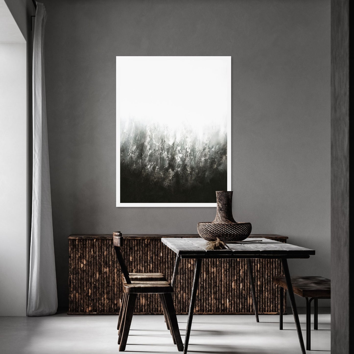 Transition Portrait Framed Printed Canvas