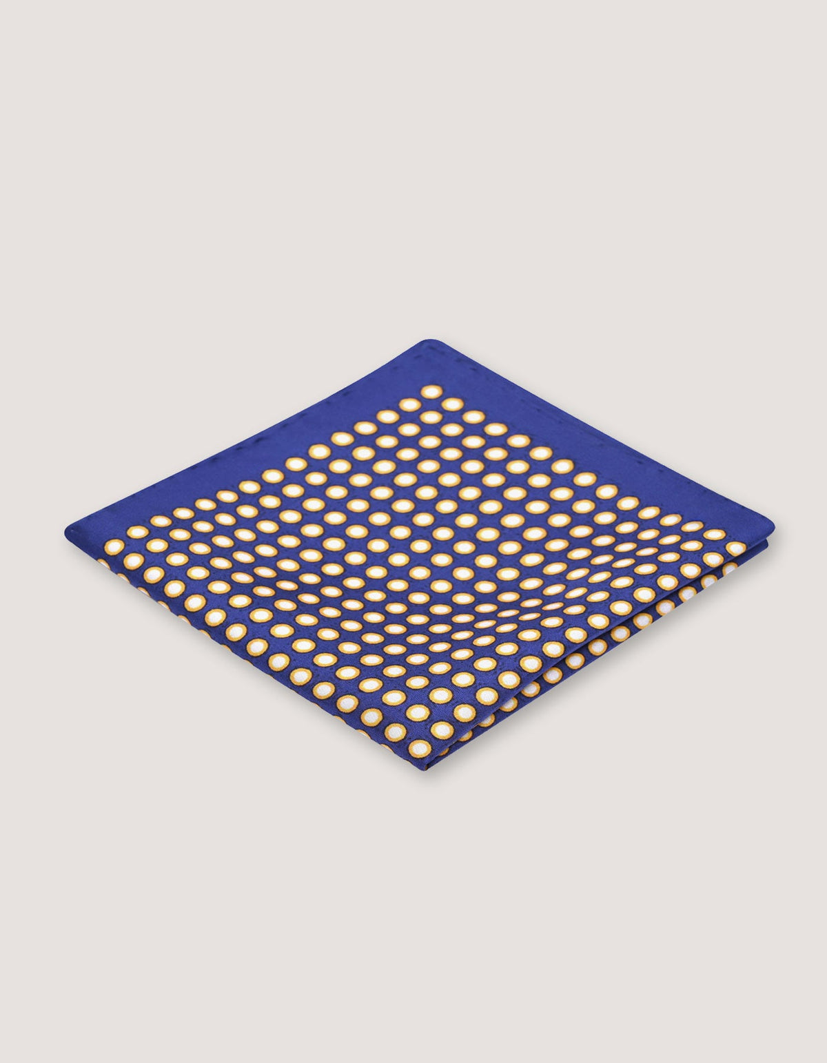 Sunburst Dotted Silk Pocket Square – Navy