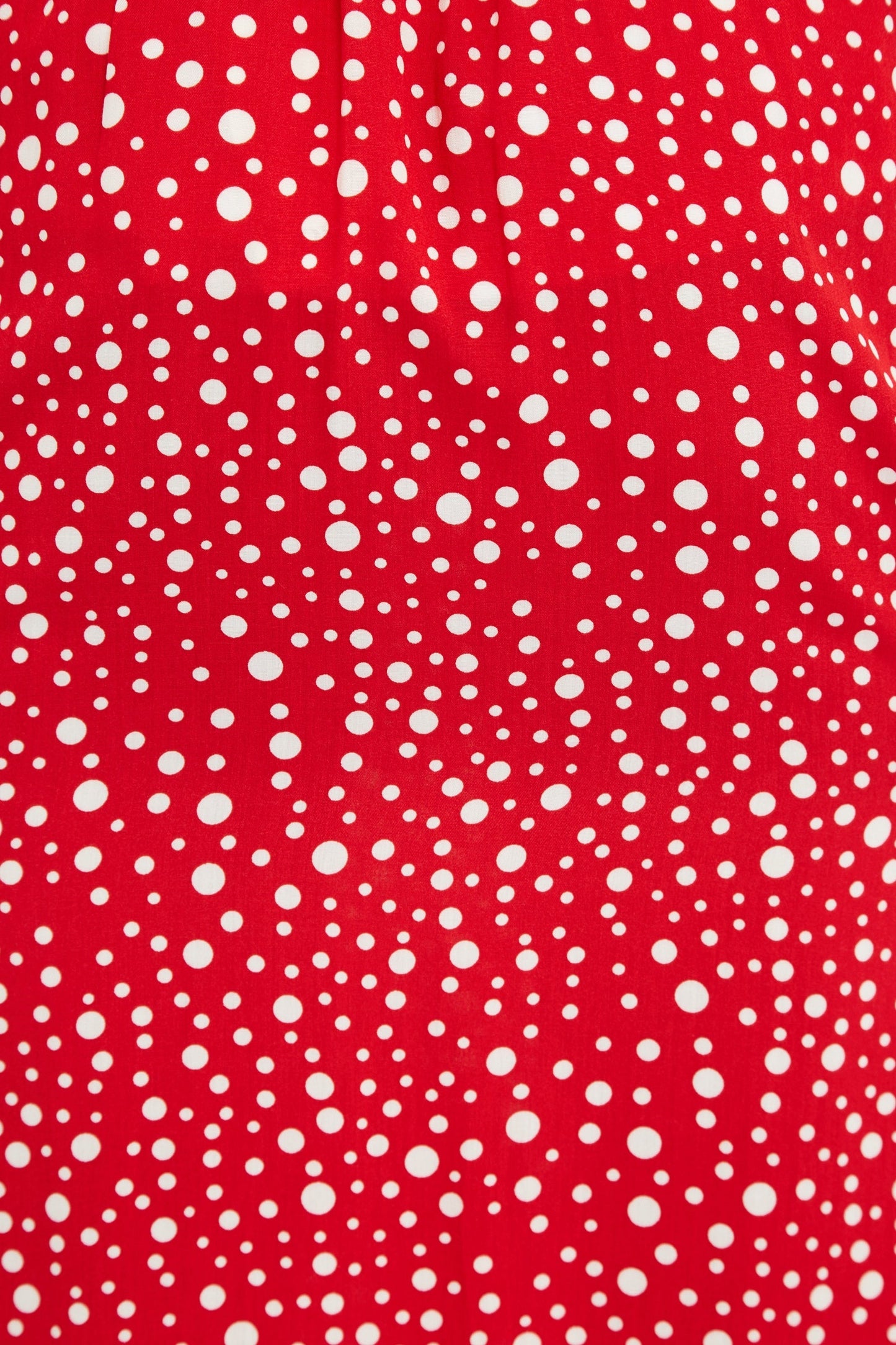 Louche Mara Spot It Print Ruffle Hem Wrap Midi Skirt Red