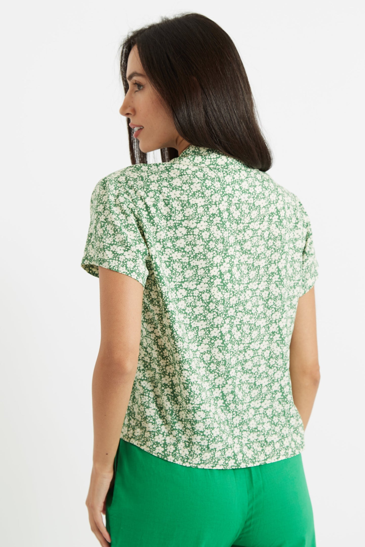 Marika Periwinkle Print Resort Shirt