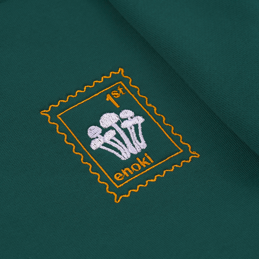 Enoki Mushroom - Oversized Unisex Hoodie - Glazed Green