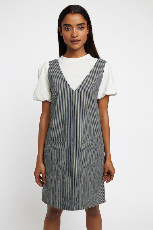 Louche Max Ticking Stripe Mini Dress