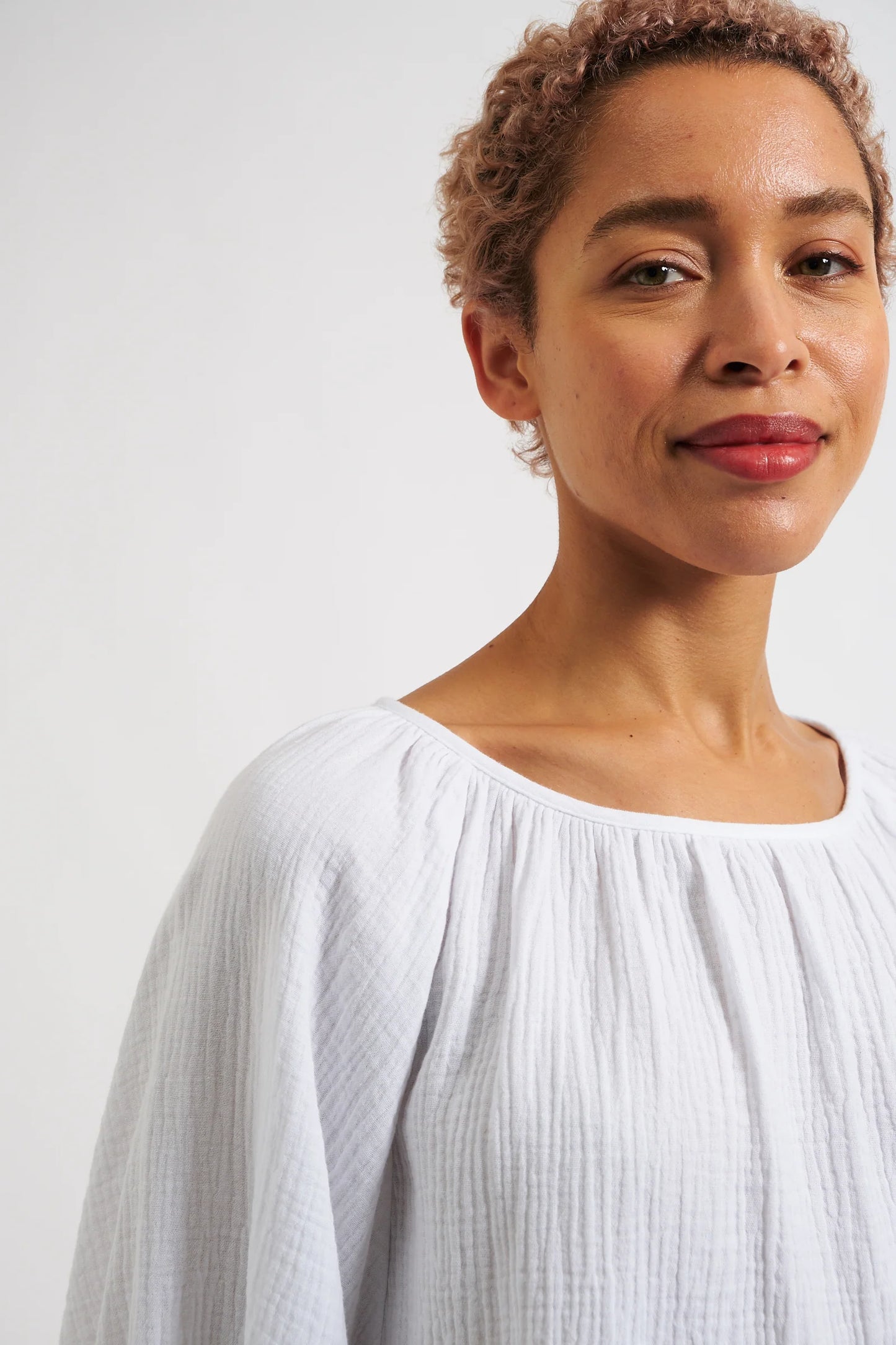 Mayanna Double Gauze Blouse - White
