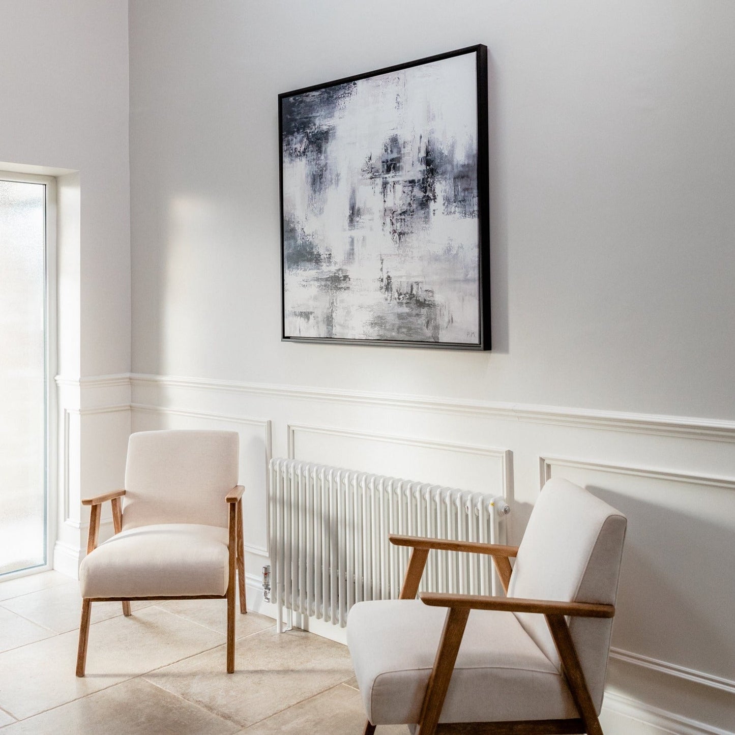 Libra Square Framed Printed Canvas