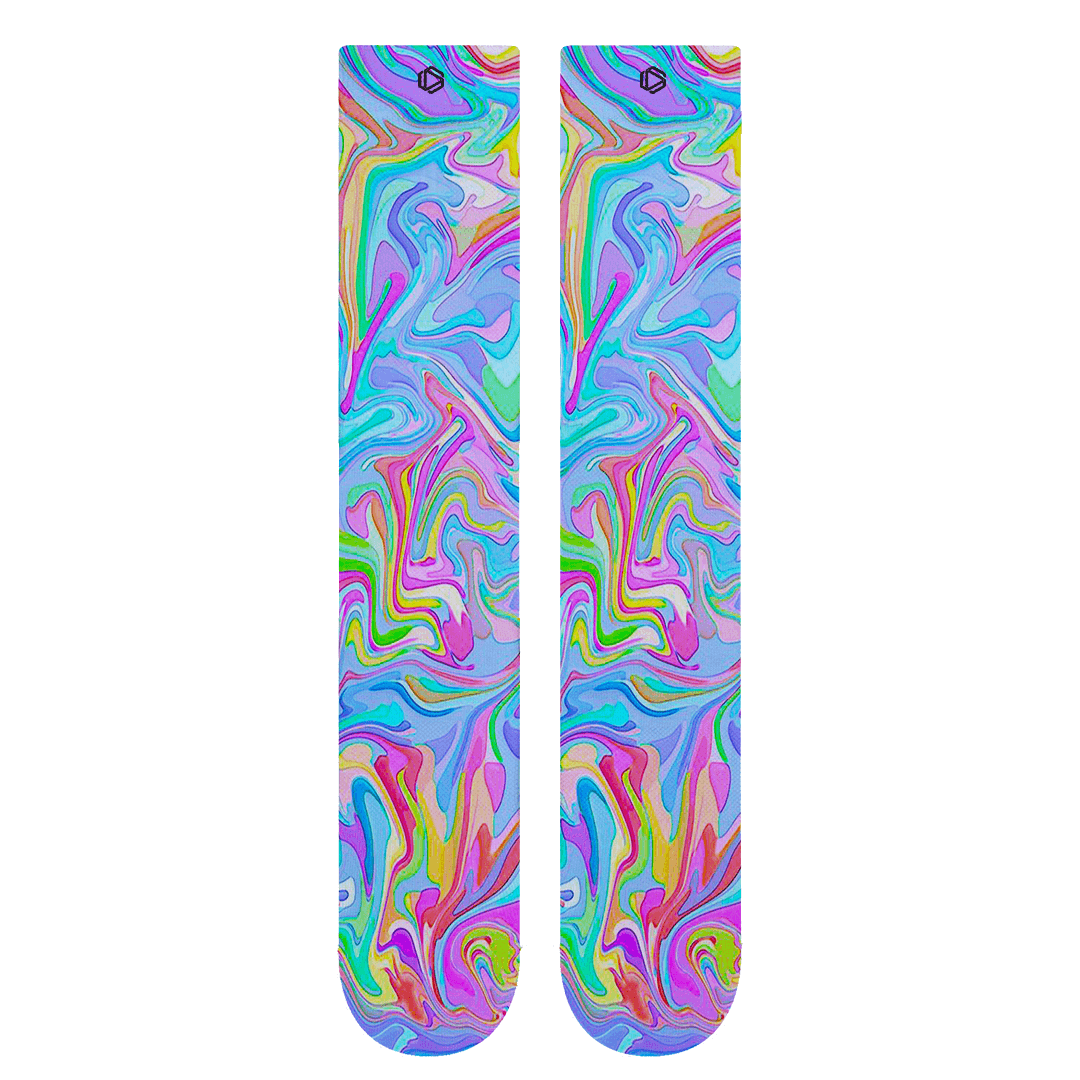 Marble Snow Socks