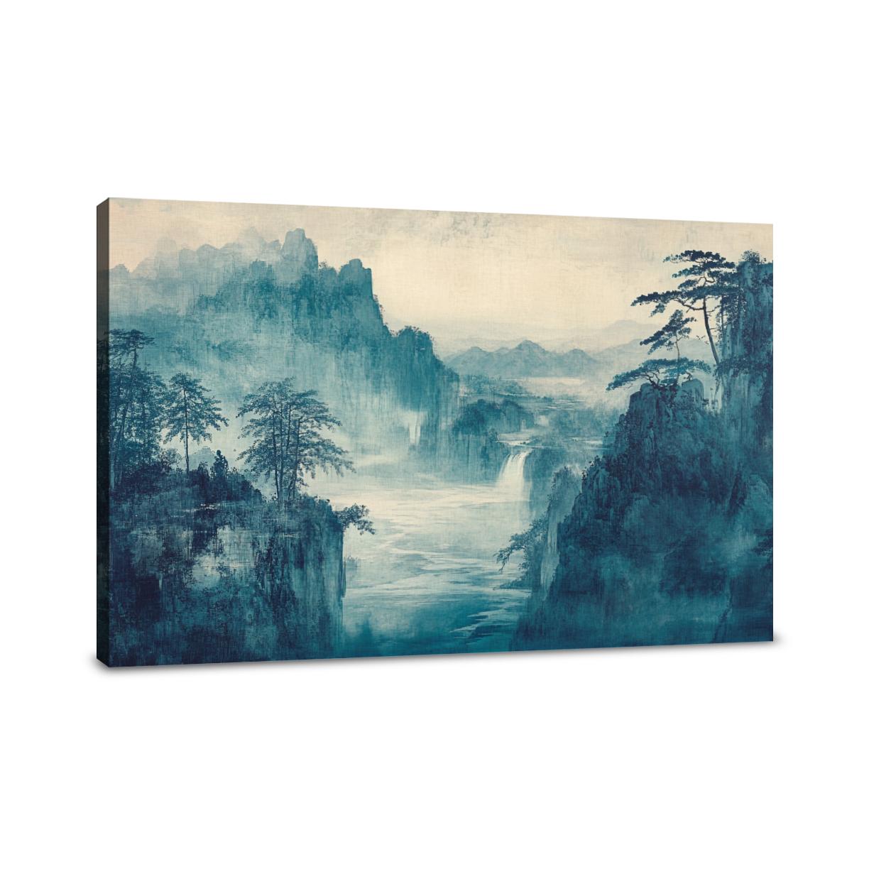 Tranquil Aqua Horizon Canvas