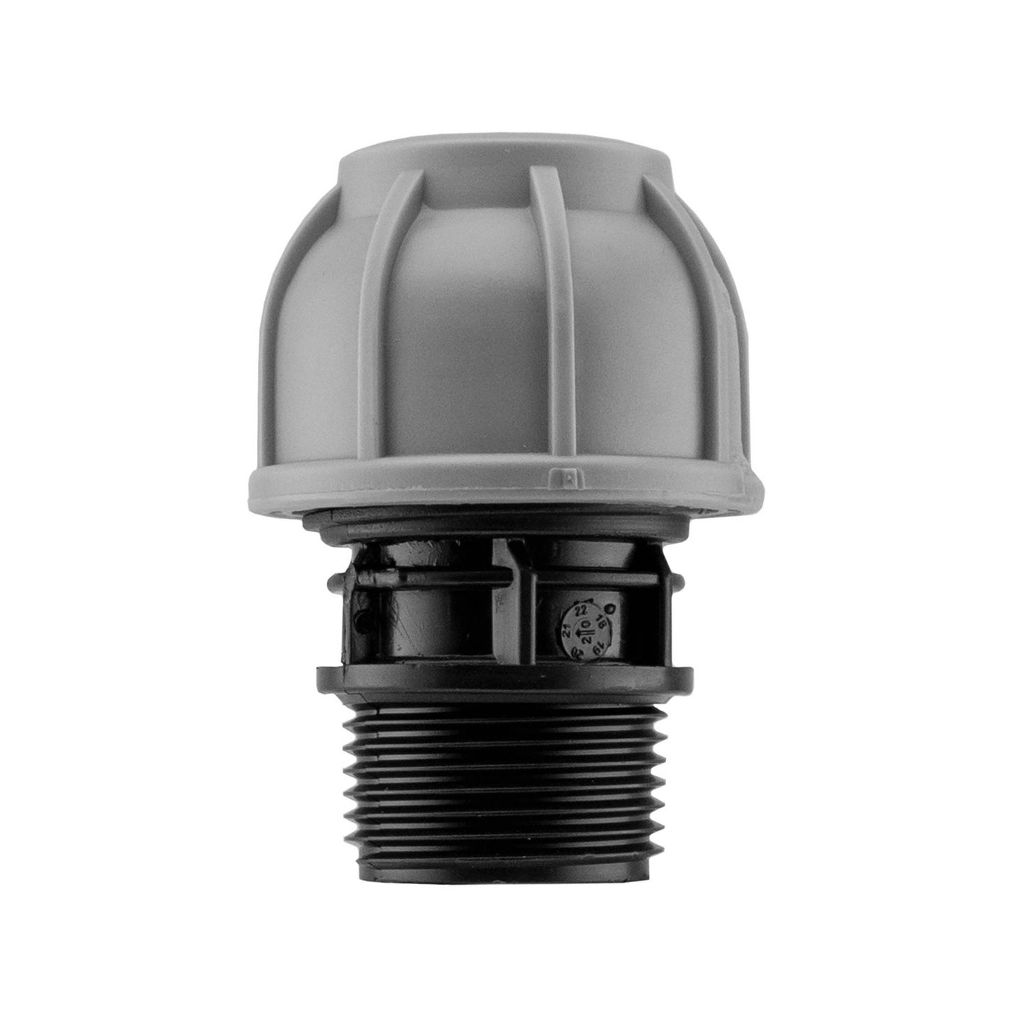 20mm MDPE Straight with BSPF Thread-Quick Connect Male Valve