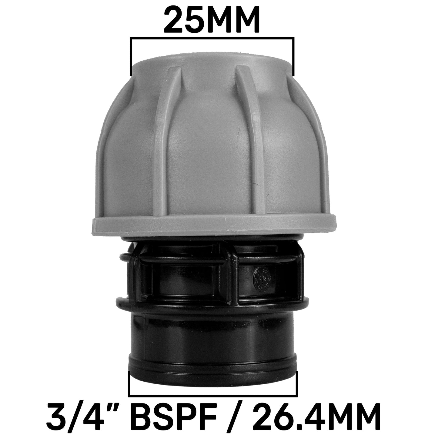 Tap Splitter with Valves and 25mm MDPE Tee/Straight Fittings Kit