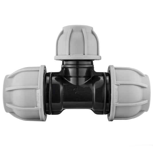 MDPE Tee Reducing 25mm – 20mm – 25mm