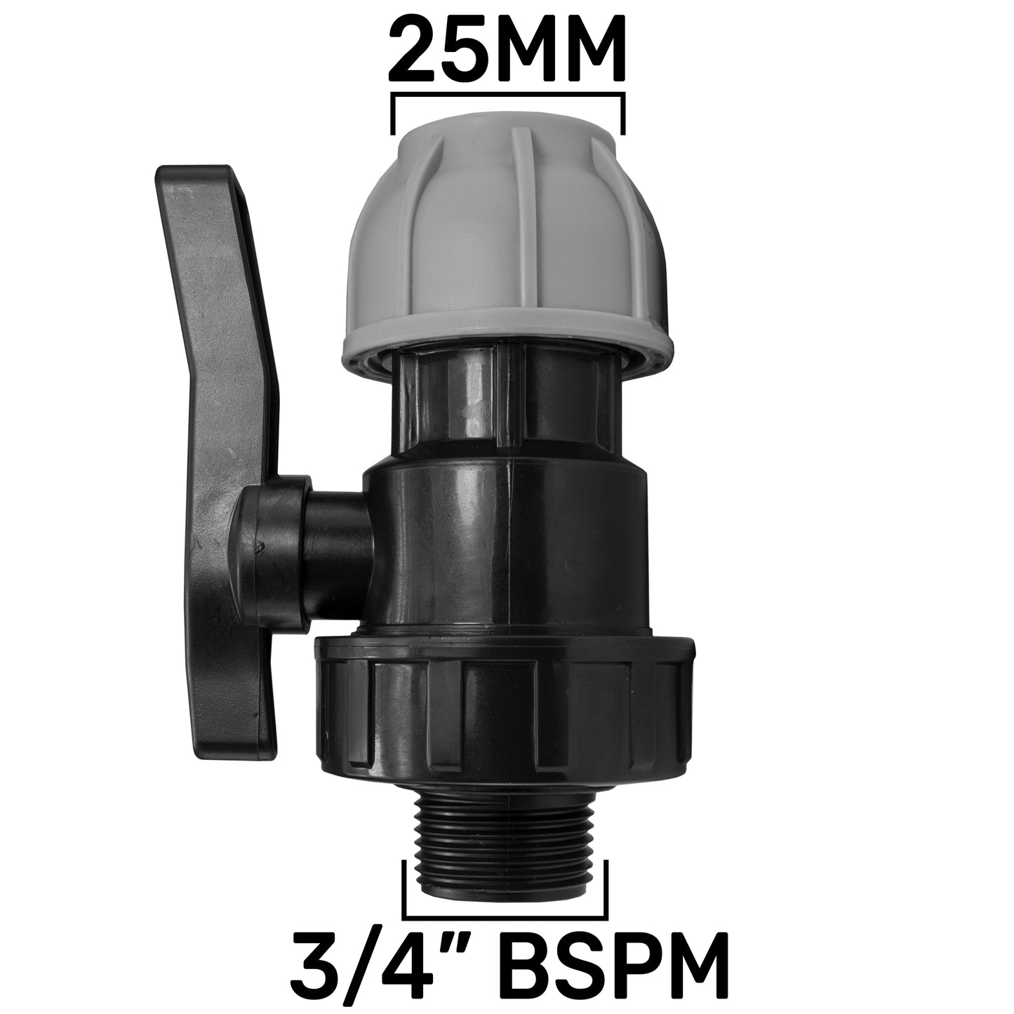 IBC Extender with 2” S60X6 Cap and 25mm MDPE Valve
