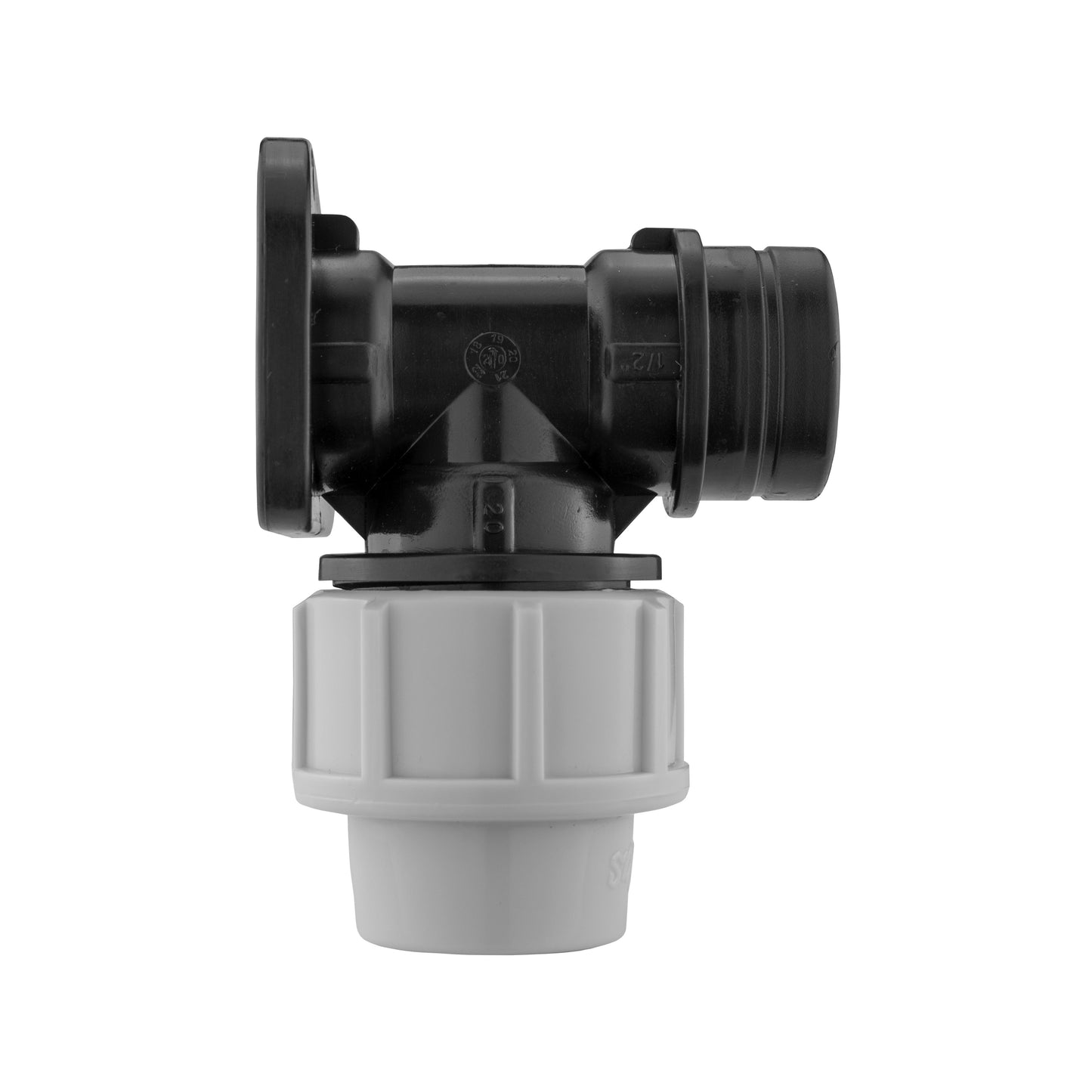 Wall Flange Kit 32mm MDPE - Brass Garden Tap Snap-On Male