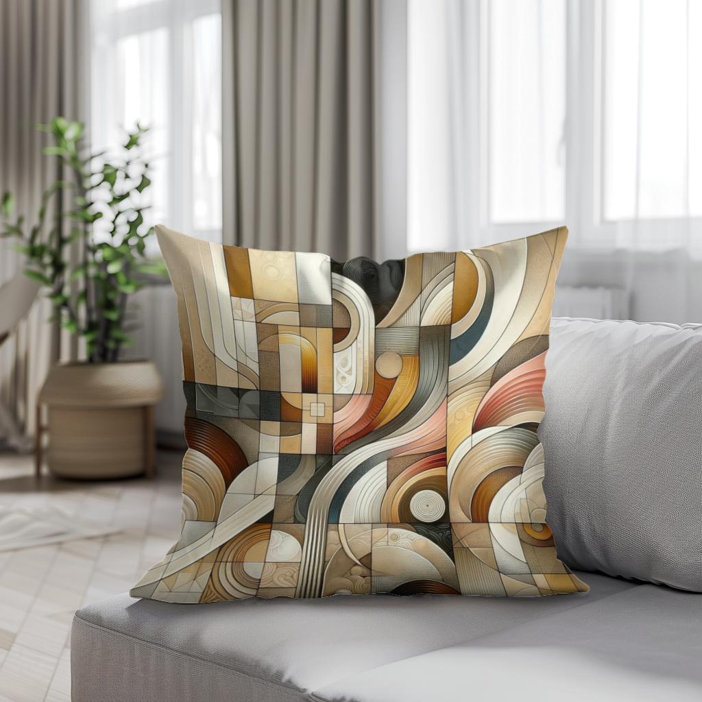 Embrace of Hearth Hues Cotton Cushion