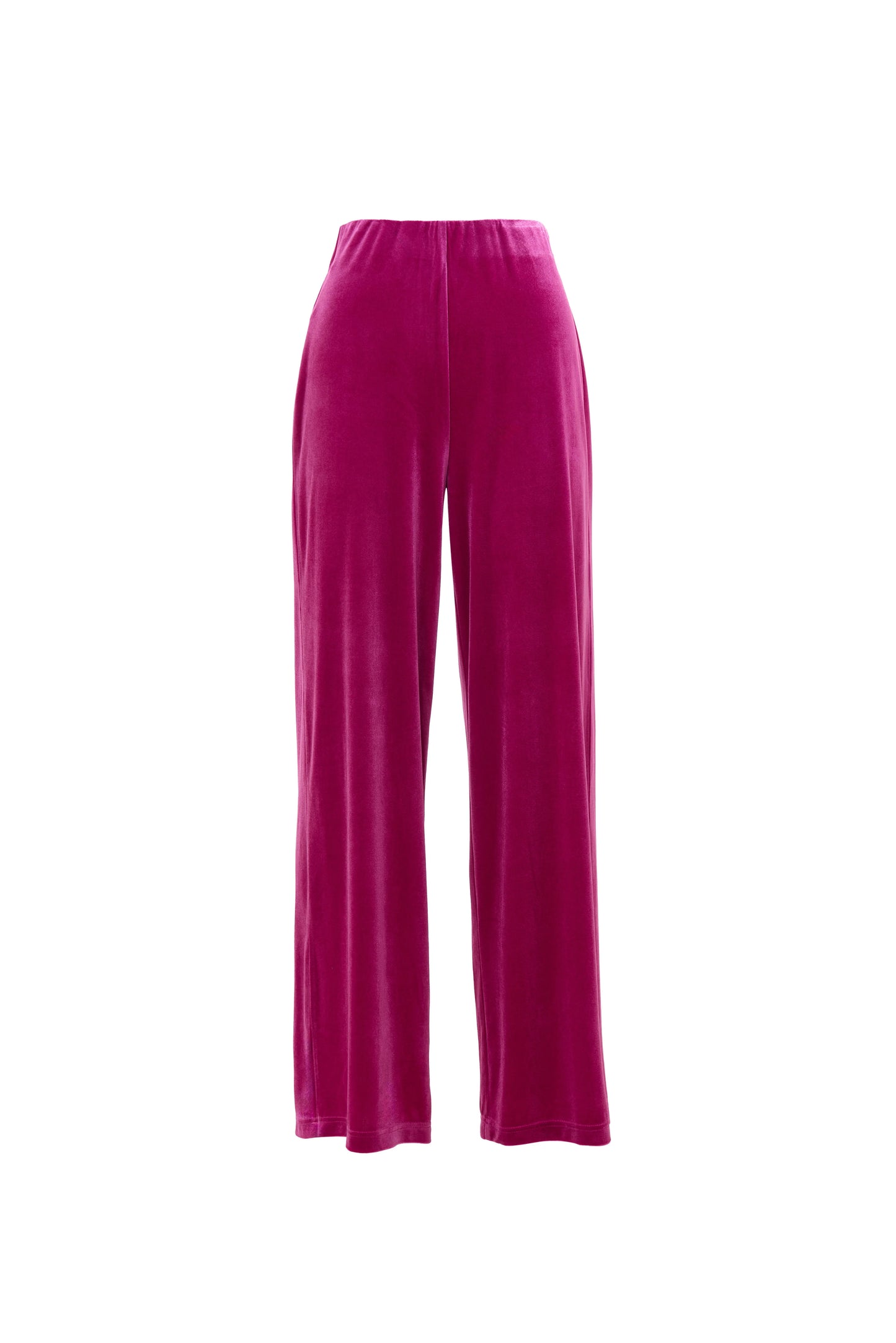 Melvin Velvet Wide Leg Trousers - Pink
