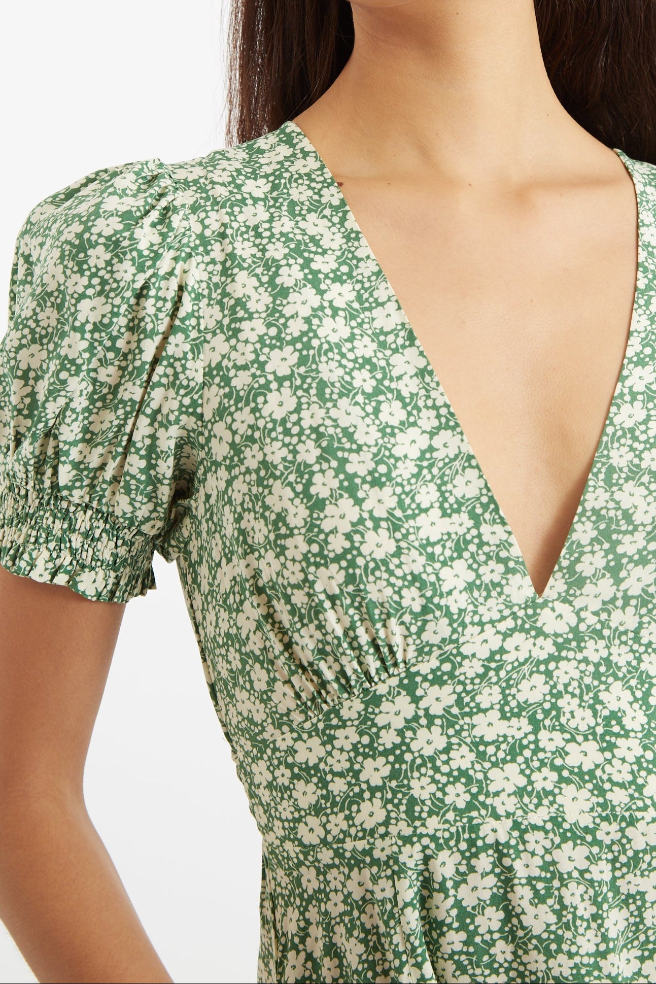 Merle Periwinkle V-Neck Mini Dress