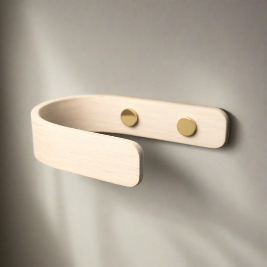 Designer White Curtain Holdbacks | Brass | Pack of 2