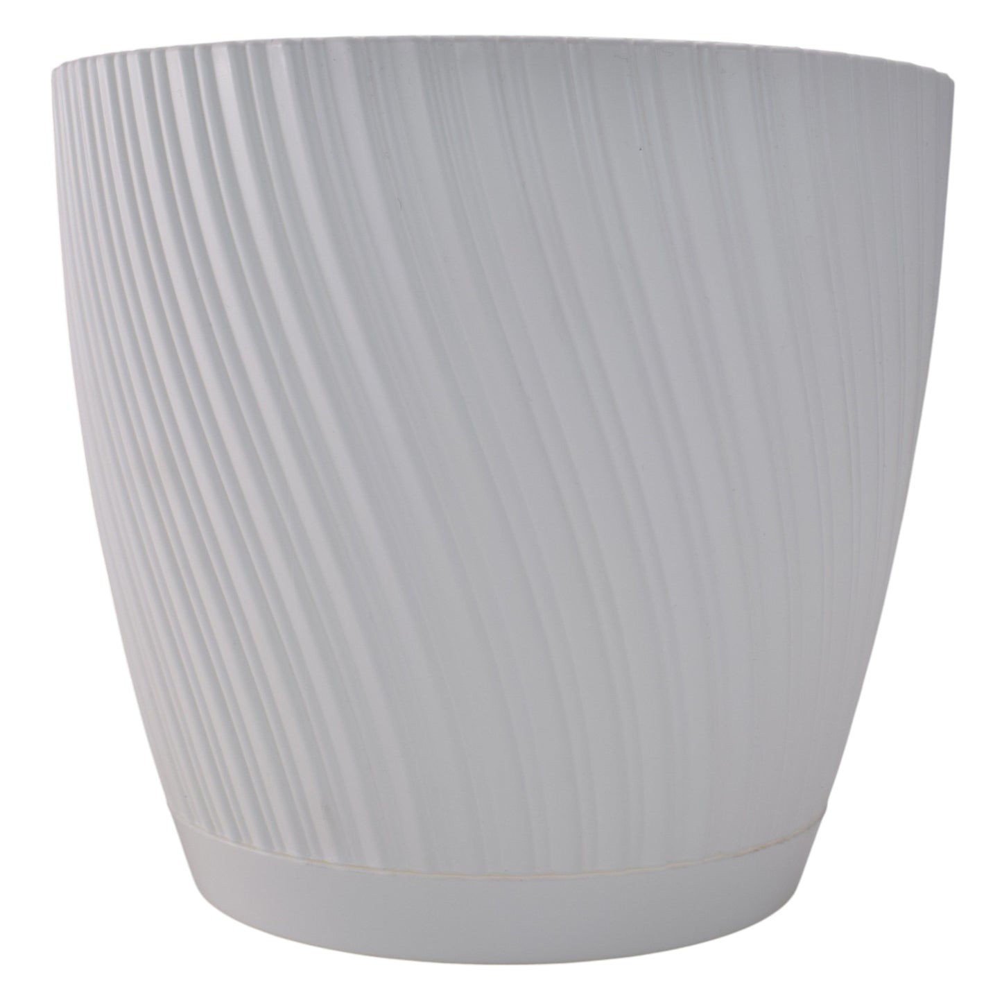 Mika Pot with Saucer 150mm White
