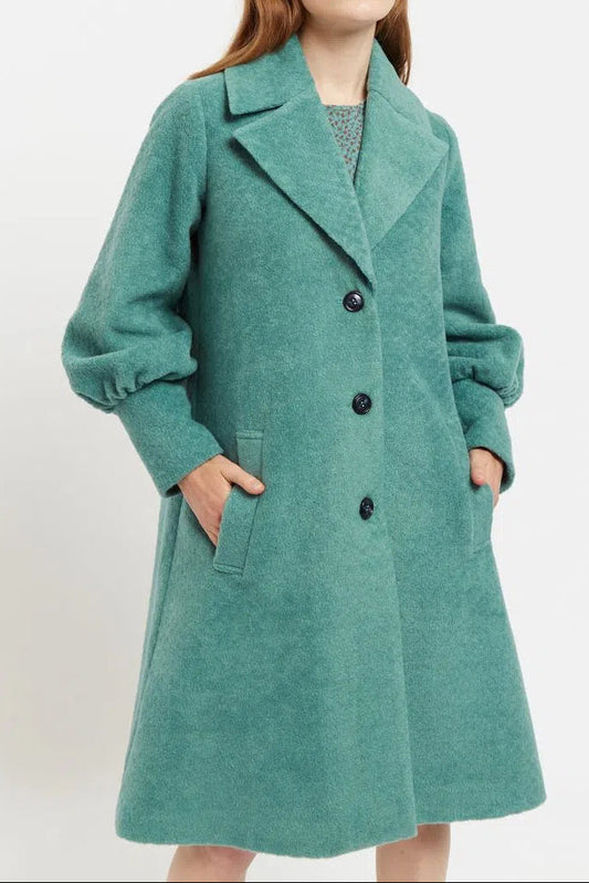 Louche Mischa Statement Sleeve Coat Green