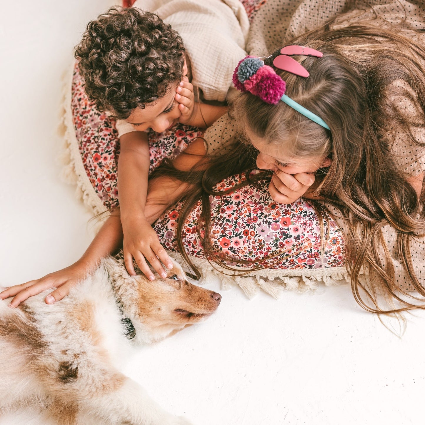 MINICAMP Big Floor Cushion in Rose Flower Pattern