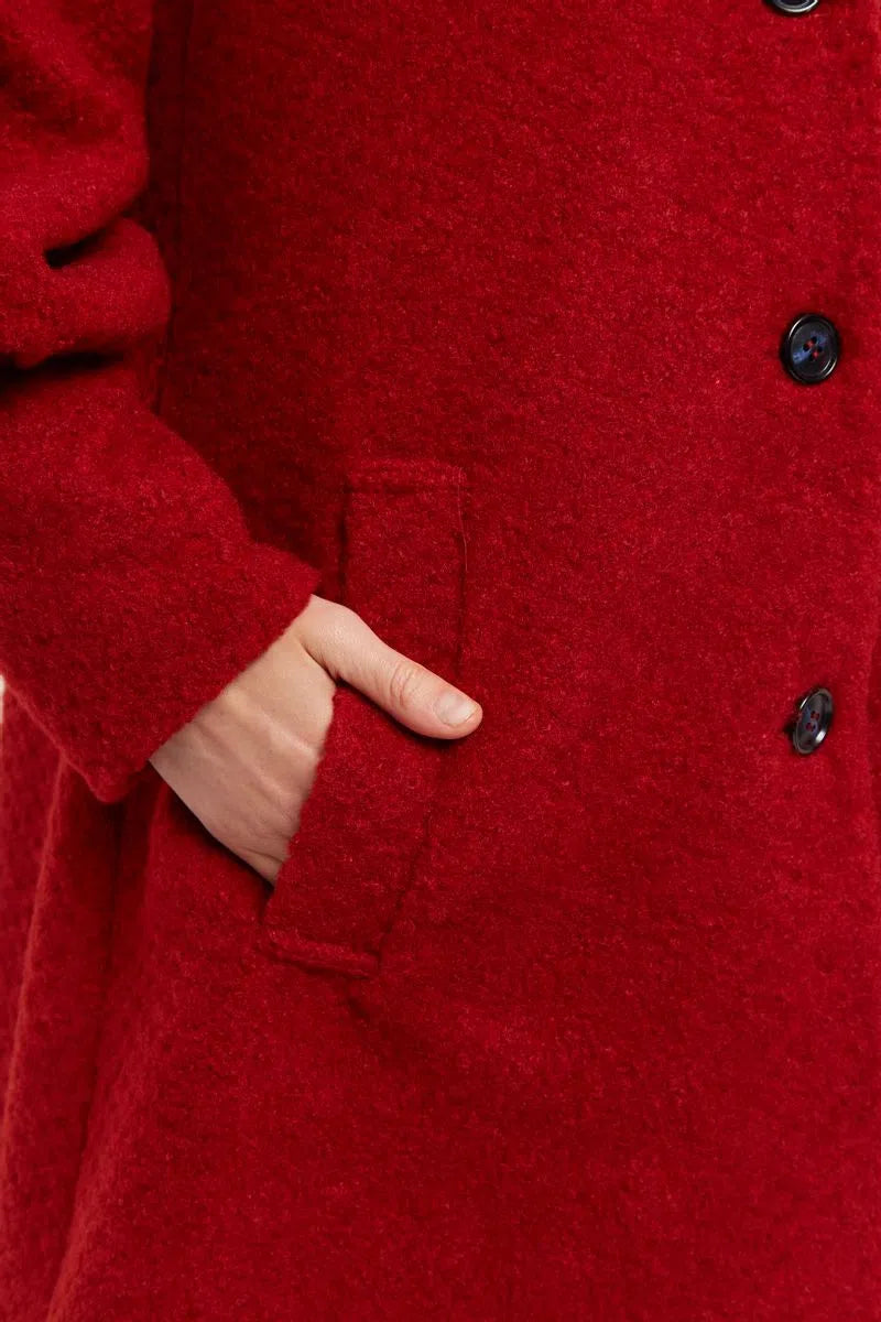 Louche Mischa Statement Sleeve Coat Red