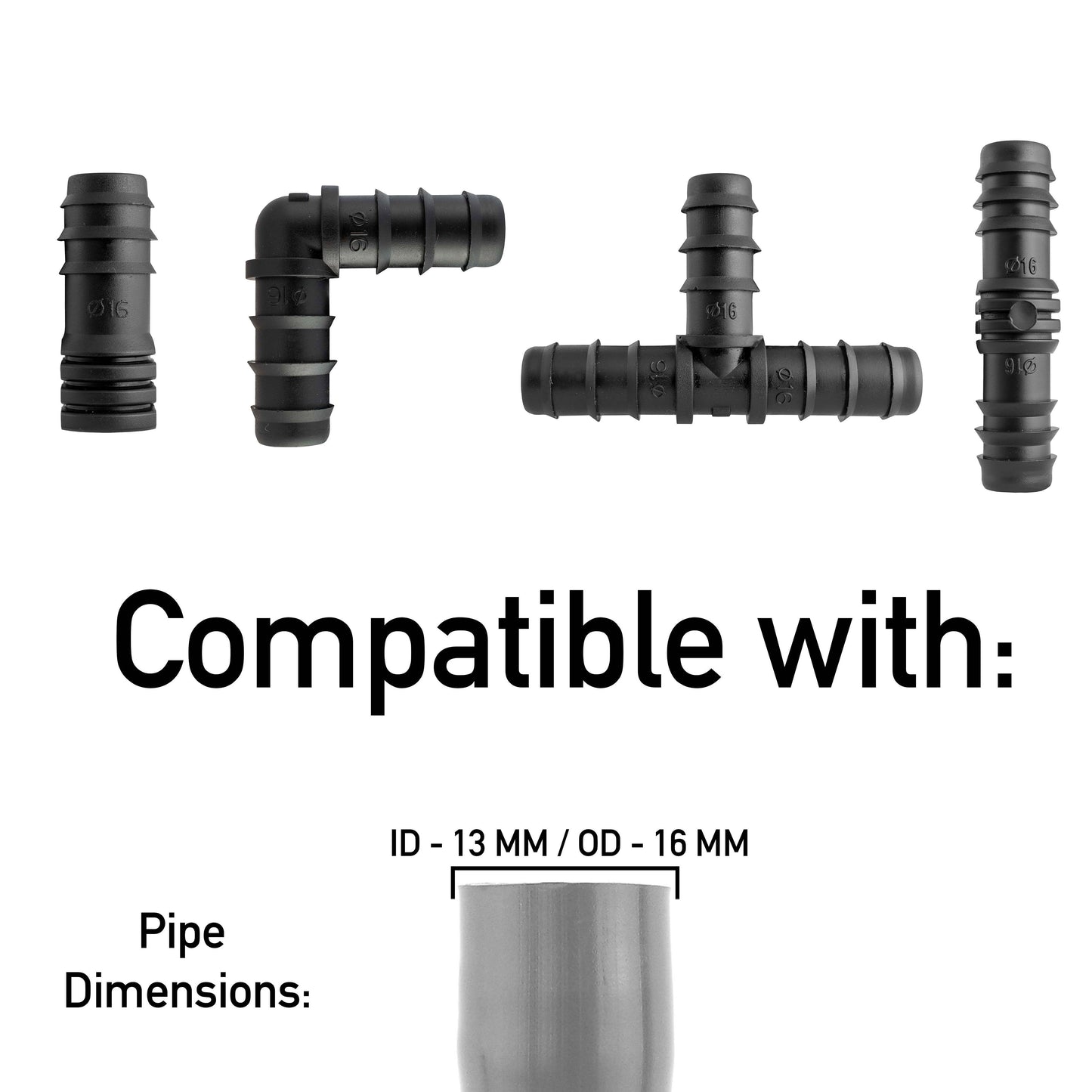 Mix 1/2" Barb Connectors POROUS20