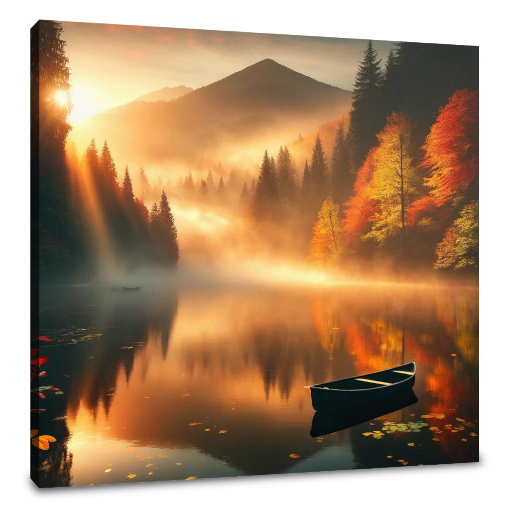 Autumn Dawn Mist Canvas