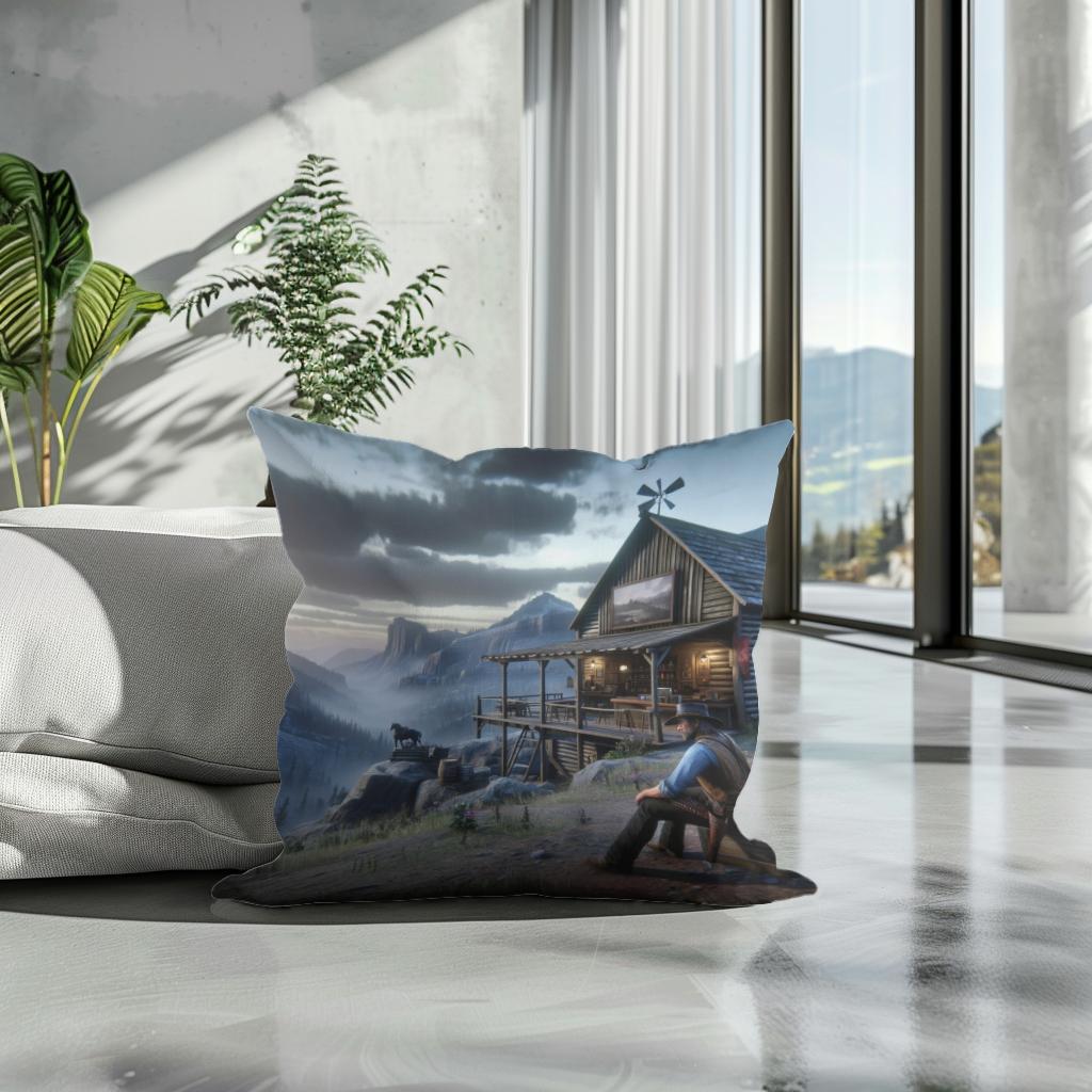 Mystic Horizon Cotton Cushion